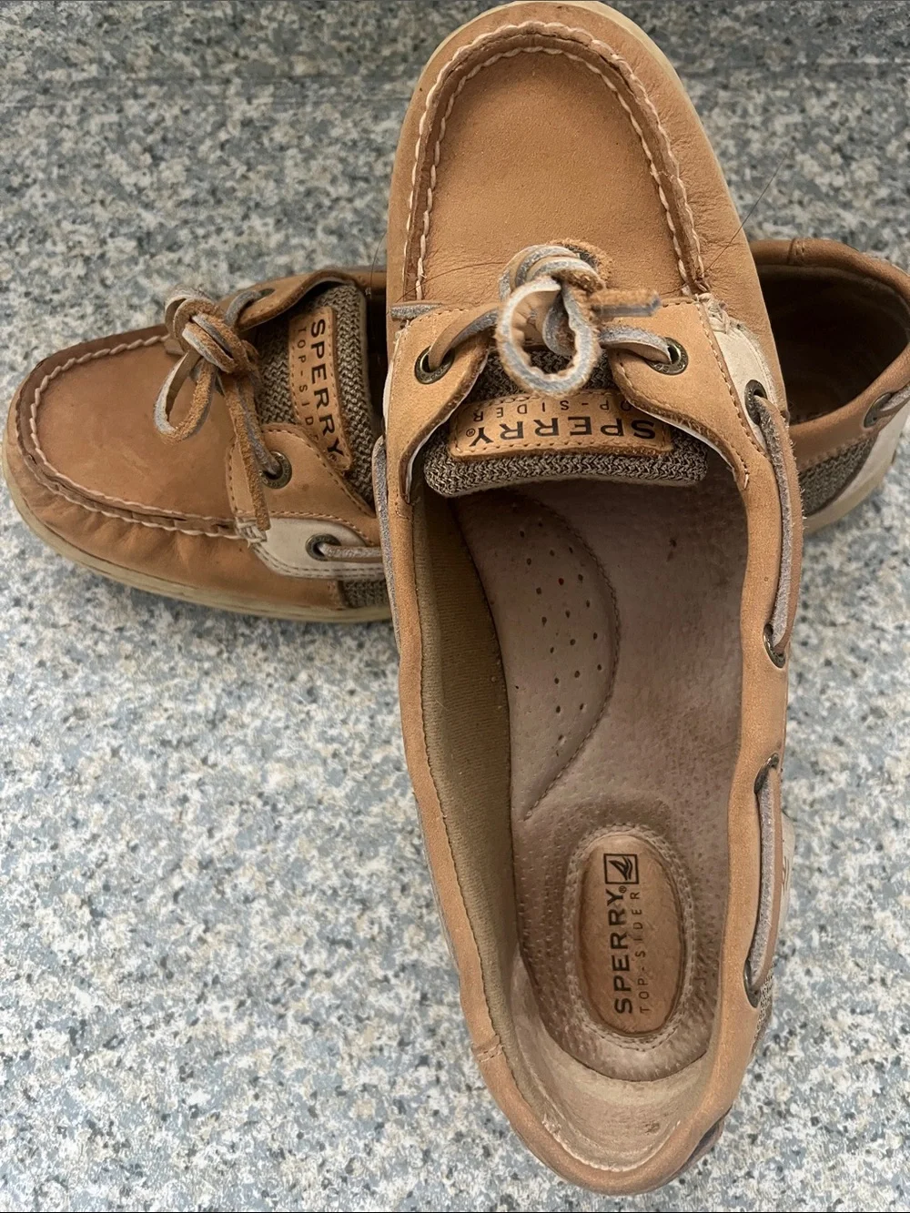 Sperry women’s Brown/Tan Leather Boat Shoes